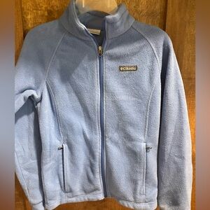 Columbia youth large periwinkle blue fleece zip up jacket
